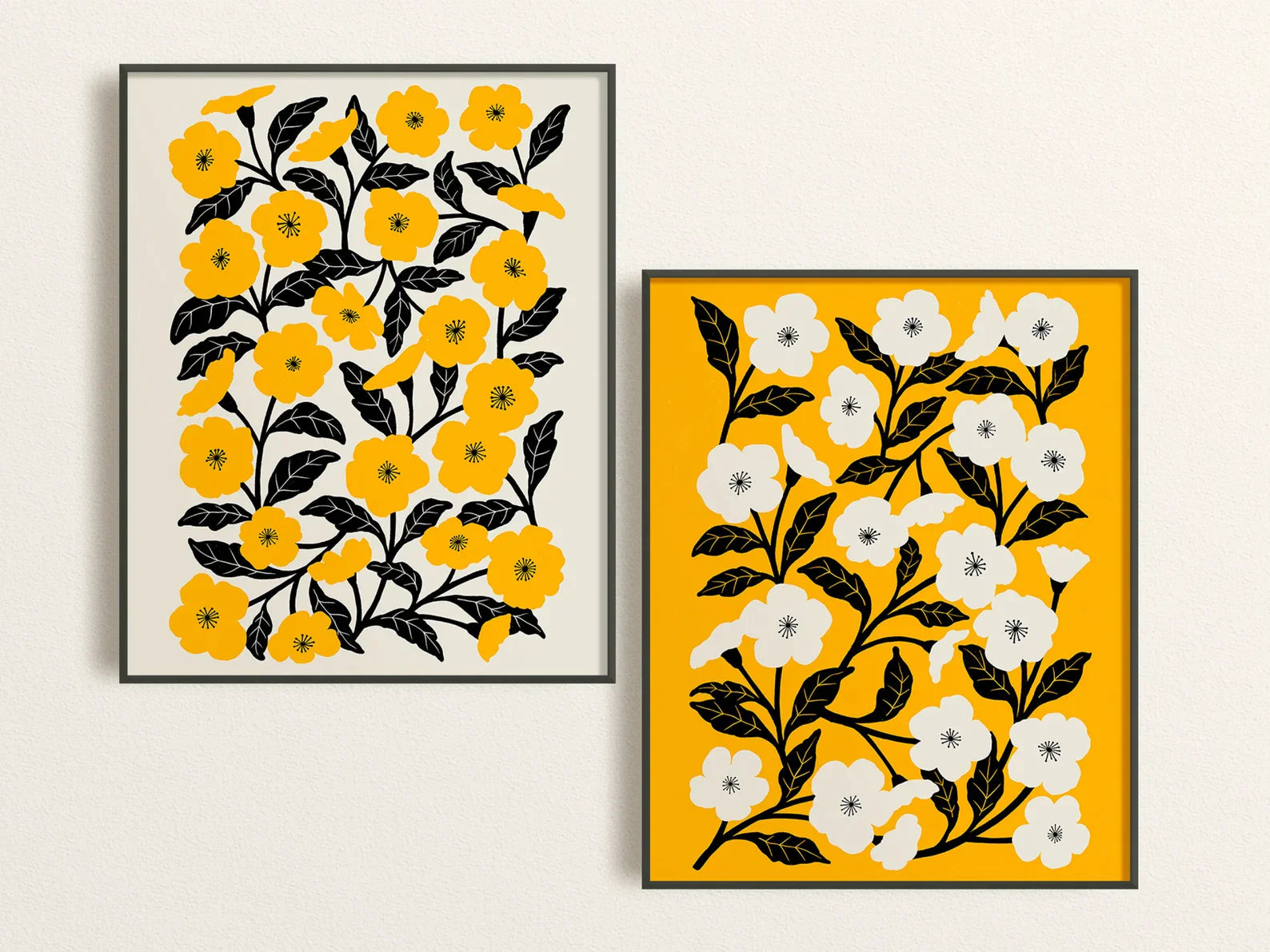 Vibrant Flower Wall Art ( Set of 2)